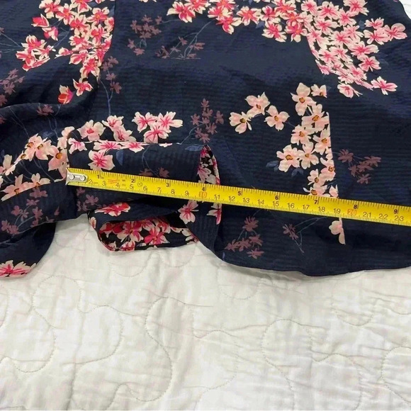 Rebecca Taylor Silk Cherry Blossom Navy Romper 4 - Picture 13 of 13